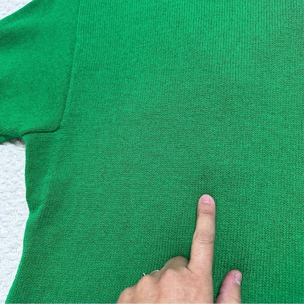 Vintage St. John by Marie Grey Green Collar Button Blouse Women’s Size 6 - Picture 13 of 13